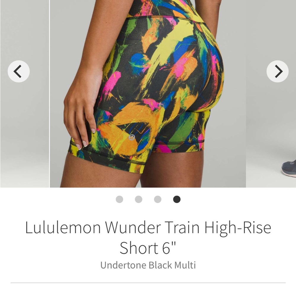Lululemon Athletica Wunder Train High-Rise Shorts - Black Multi-Color